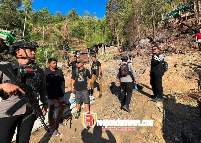 DITRESKRIMSUS POLDA GORONTALO POLICE LINE LUBANG TAMBANG EMAS DI BONE BOLANGO