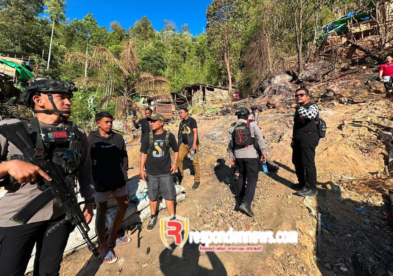 DITRESKRIMSUS POLDA GORONTALO POLICE LINE LUBANG TAMBANG EMAS DI BONE BOLANGO