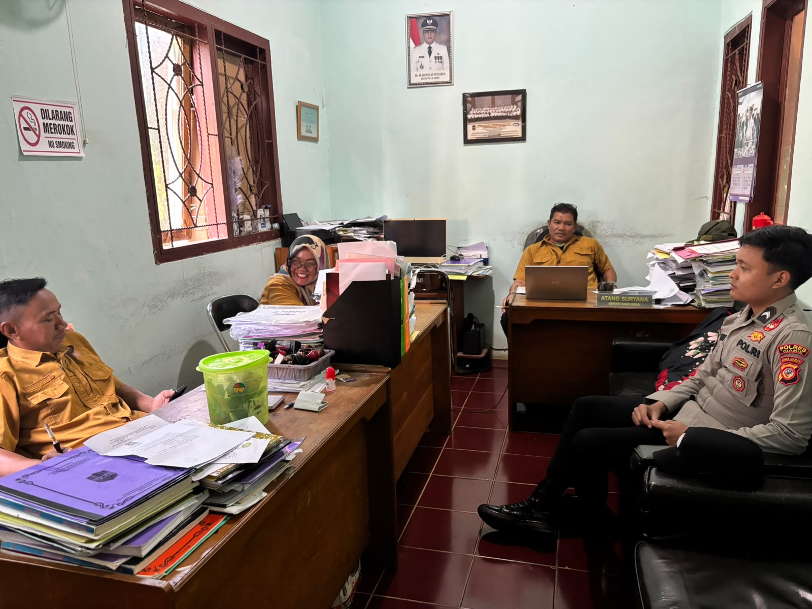 Jelang HUT RI ke 81, Polsek Cisaga Ikuti Rapat Persiapan Tingkat Kecamatan