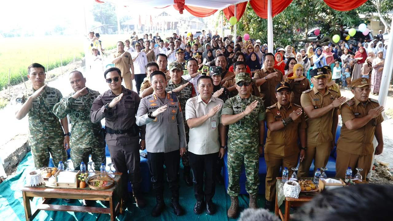 Kapolresta Karawang Hadiri Peresmian Jembatan Perintis Garuda Tahap III dan IV di Jatisari