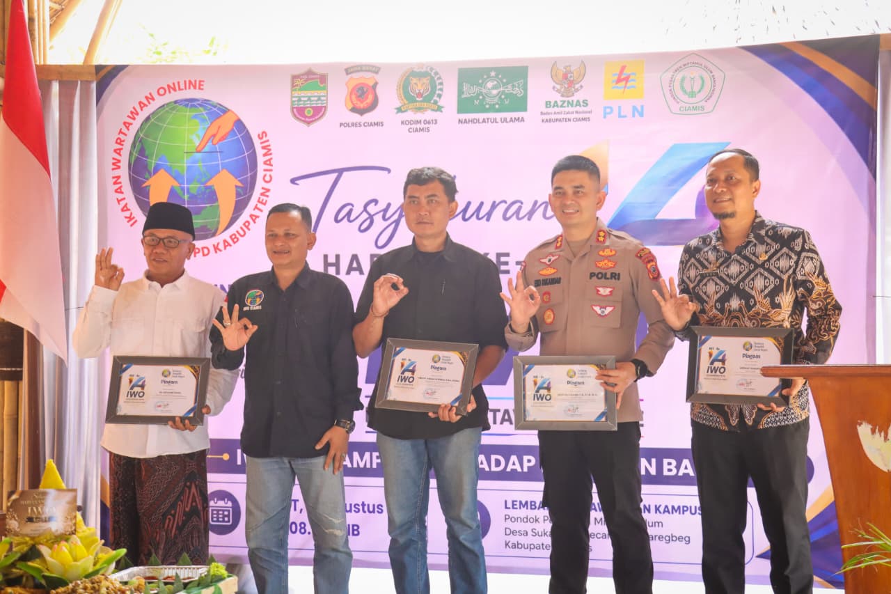 Polres Ciamis Perkuat Sinergitas dengan Insan Pers melalui Tasyakuran Harlah IWO ke-14