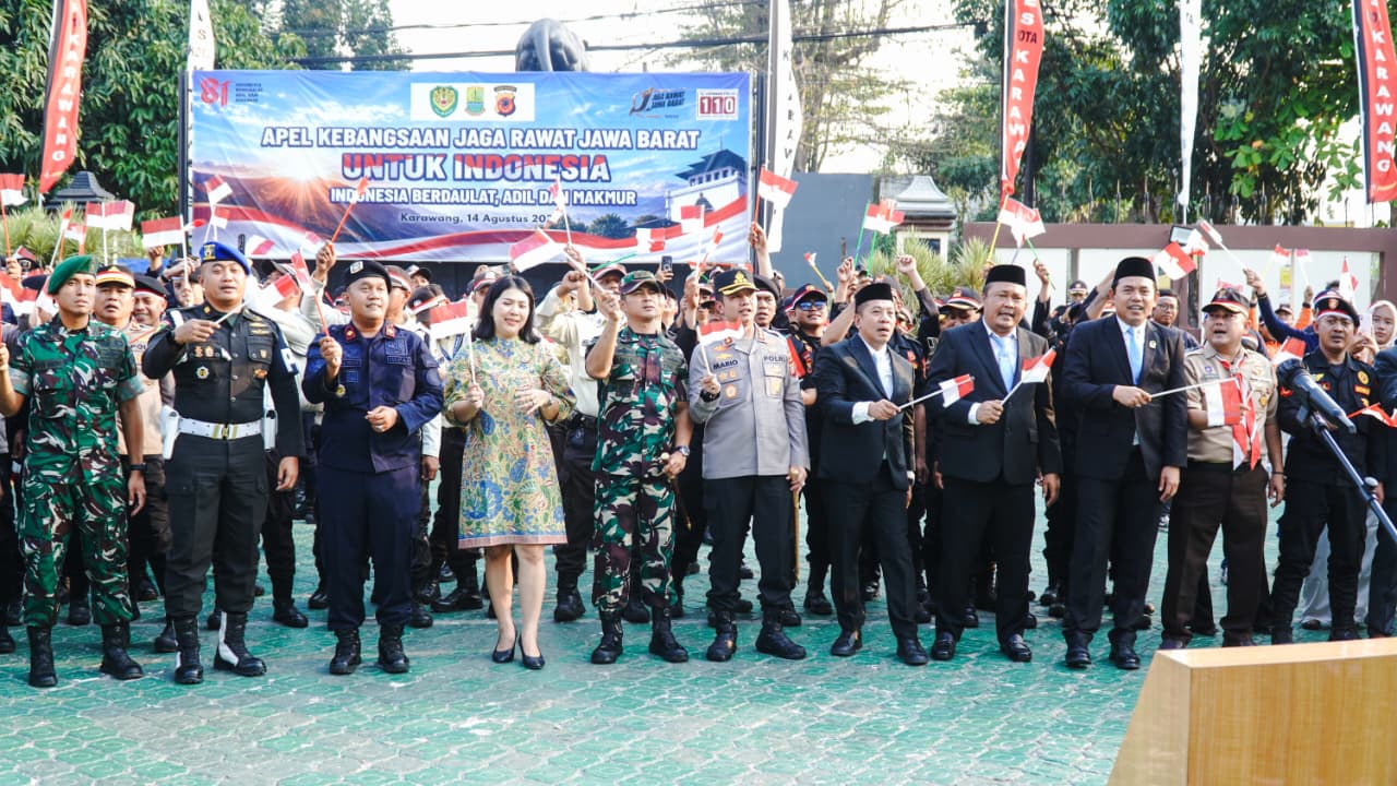 Polresta Karawang Gelar Apel Kebangsaan, “Jaga Rawat Jawa Barat untuk Indonesia