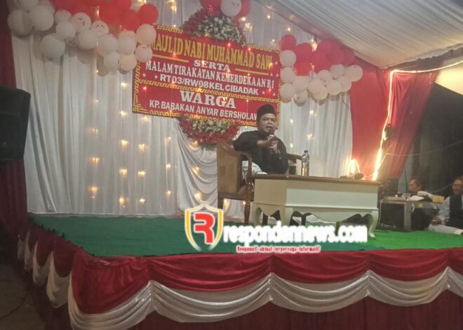 Ustadz Hasan Isi Mauludan dan Malam Tirakatan HUT RI ke-81, Ajak Umat Teladani Akhlak Nabi Muhammad SAW