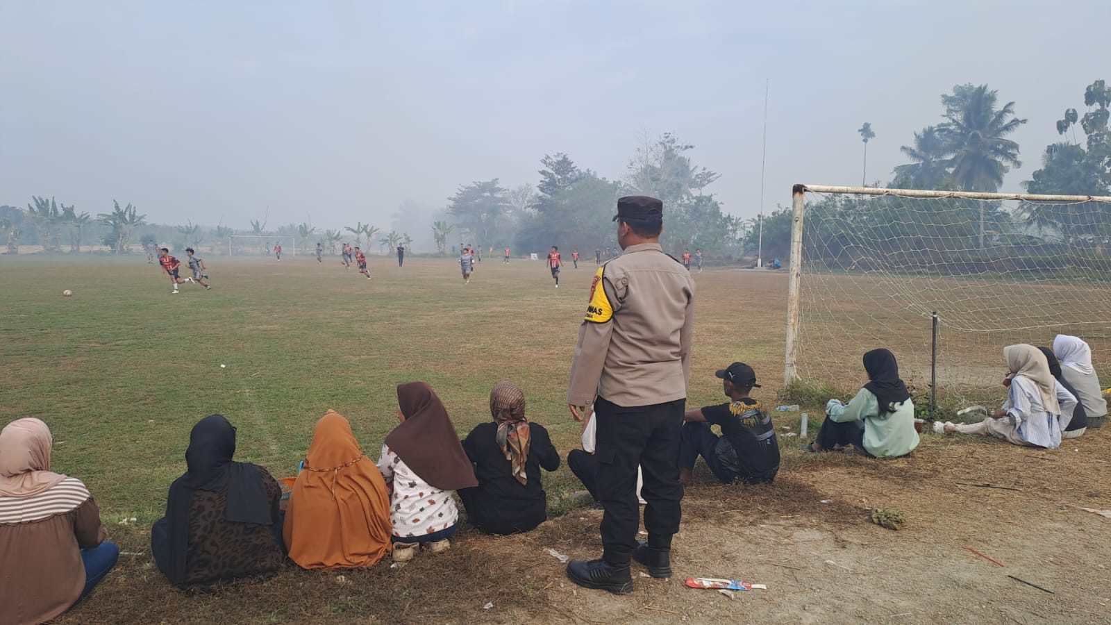 Polsek Cisaga Pastikan Turnamen Sepak Bola HUT RI dan Hari Jadi Desa Bangunharja Berlangsung Aman dan Sportif