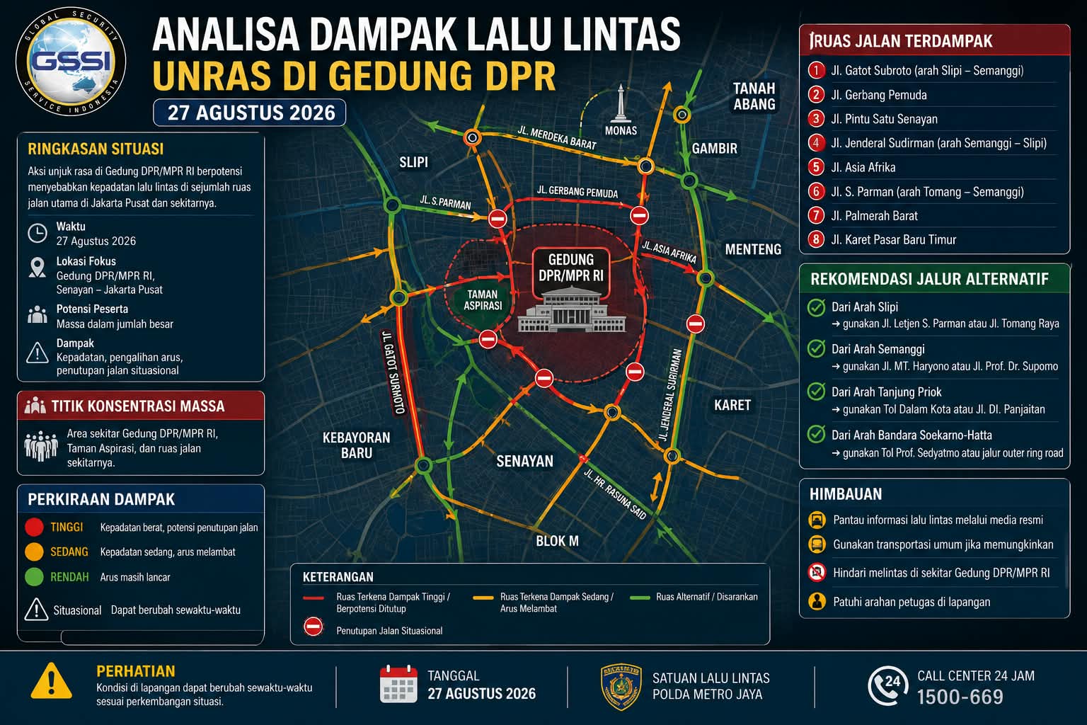 Potensi Kemacetan Berat di Senayan, Aksi Massa Gabungan Digelar di DPR-MPR Kamis 27 Agustus