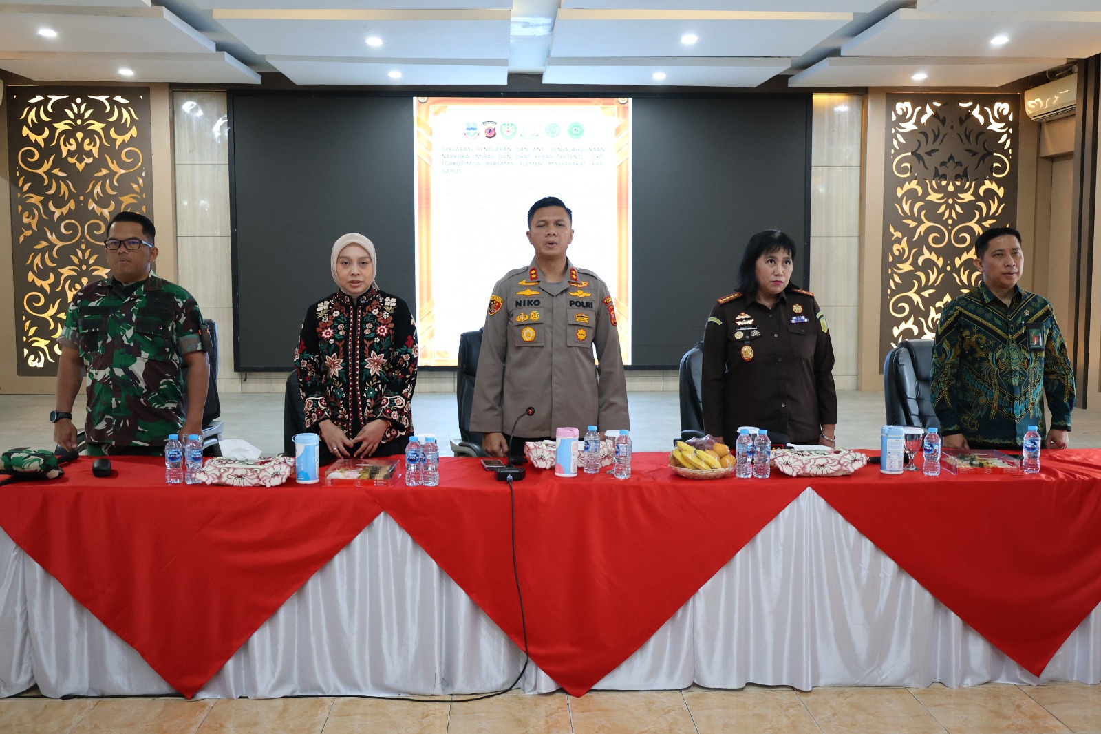 ‎Dandim 0611/Garut Hadiri Deklarasi Bersama Anti Penyalahgunaan Narkoba, Miras dan Obat Keras Tertentu