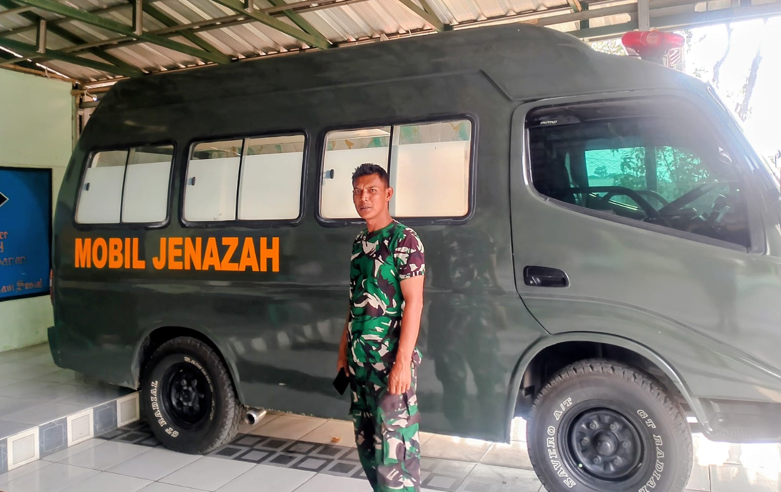 Ringankan Beban Keluarga Berduka, Ambulans Jenazah Koramil Cibadak Siap 24 Jam