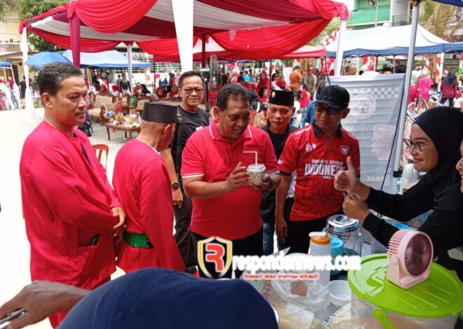 Ketua Pokdar Kamtibmas Bhayangkara Sub Sektor 27 Jakamulya Dampingi Camat dan Lurah Buka UMKM di HUT RI ke-81 Perumahan Taman Cikunir Indah