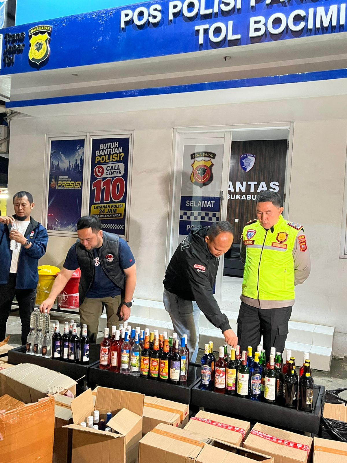 Satres Narkoba Polres Sukabumi Amankan 276 Botol Miras dari Razia di Wilayah Sukabumi