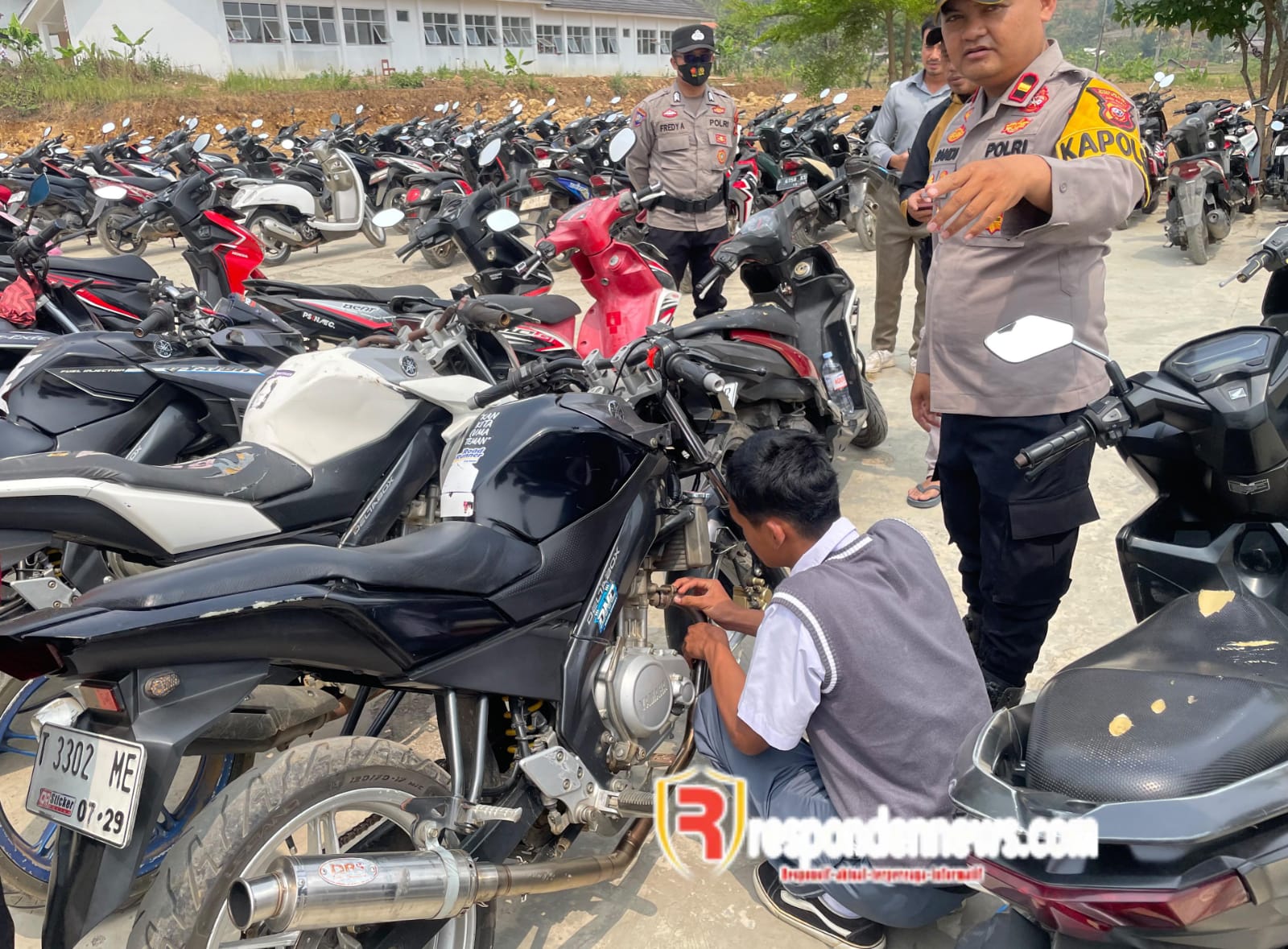 Knalpot Brong Bikin Bising, Polsek Gegerbitung Sikat Puluhan Knalpot
