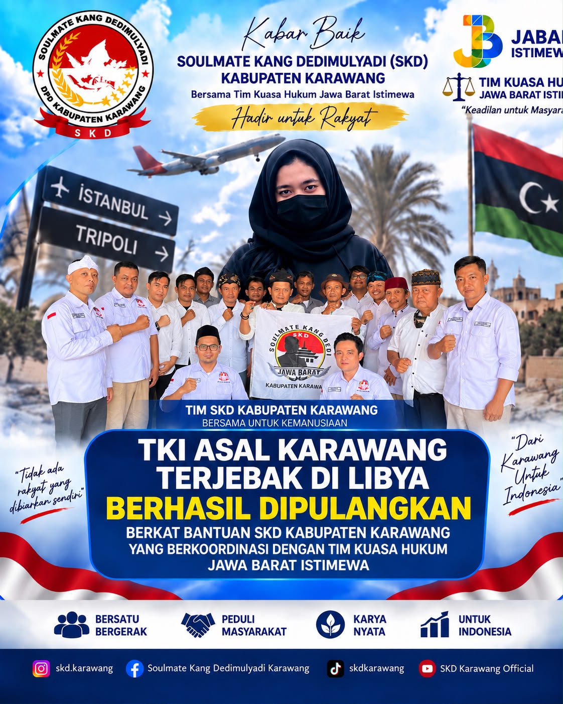 Berkat SKD Karawang, TKI Asal Karawang yang Terjebak di Libya Akhirnya Pulang