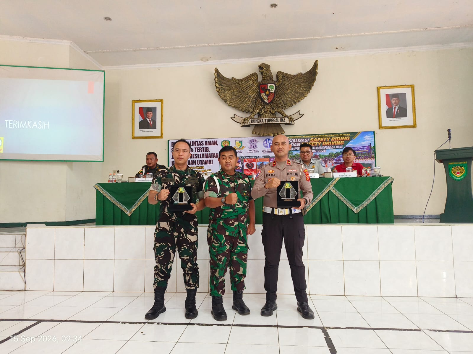 Sat Lantas Polres Ciamis Edukasi Prajurit TNI melalui Dikmas Lantas dan Safety Riding