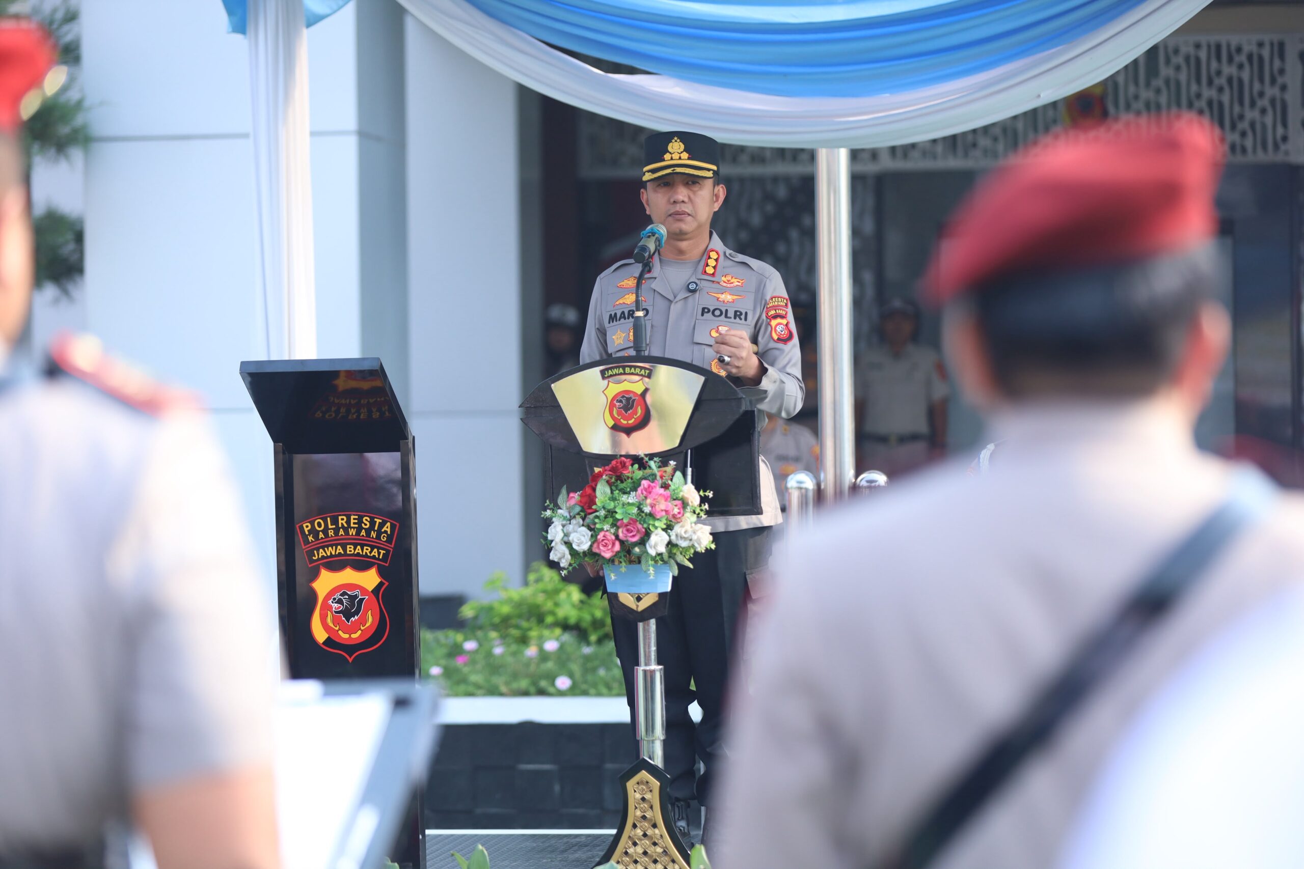 Kapolresta Karawang Imbau Masyarakat Jaga Kedamaian Saat Sampaikan Aspirasi