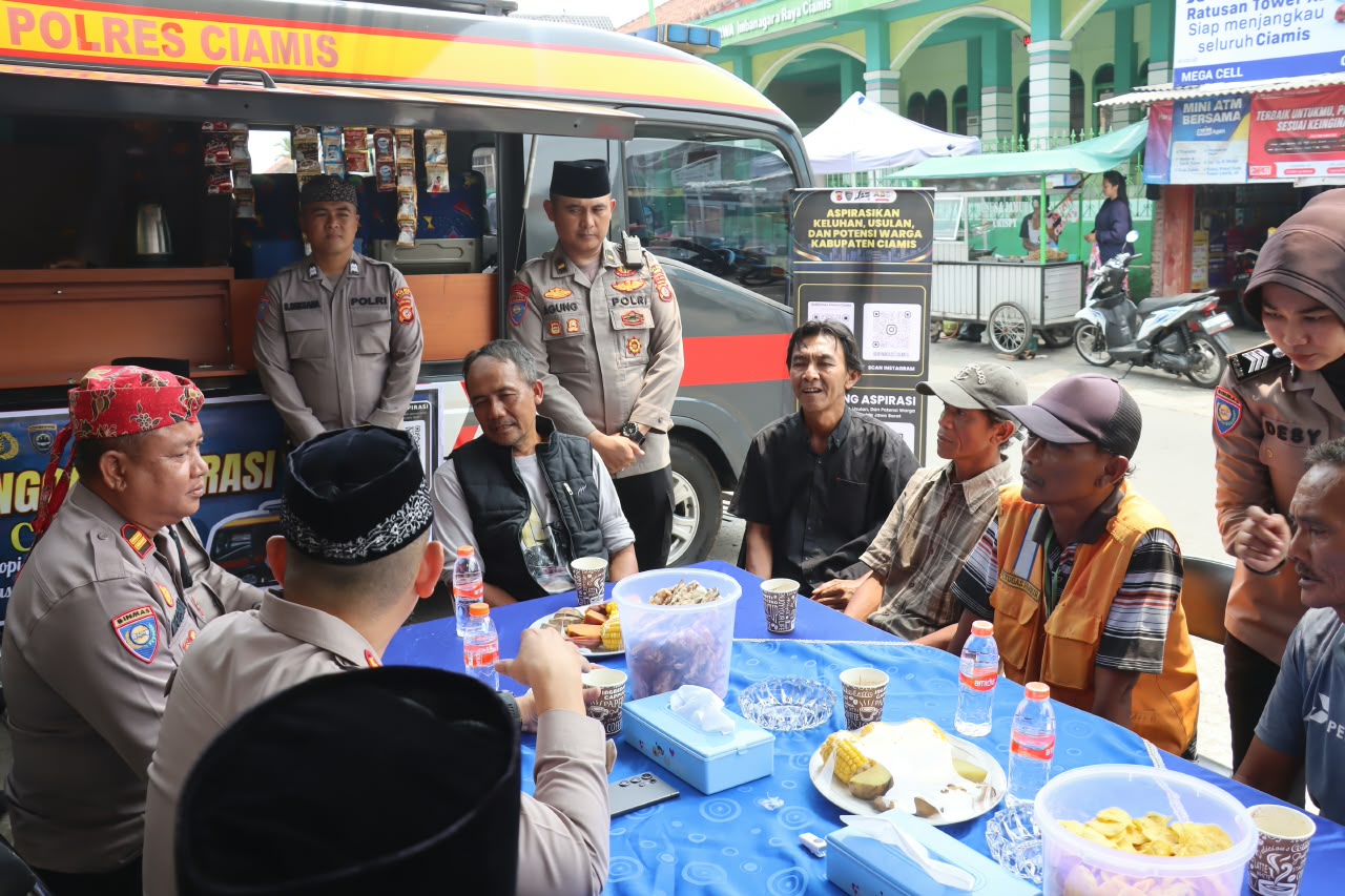 Mobil Ngopi Aspirasi Polres Ciamis Hadir di Tengah Warga, Bahas Kamtibmas dan Pelayanan Publik